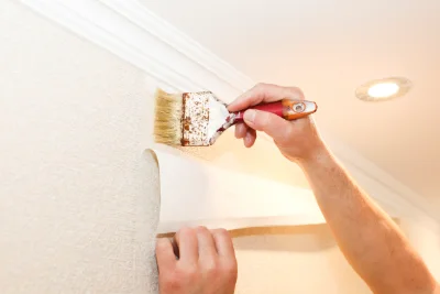 Pose de papier peint à Vallée-de-Ronsard — revêtements muraux et toiles de verre